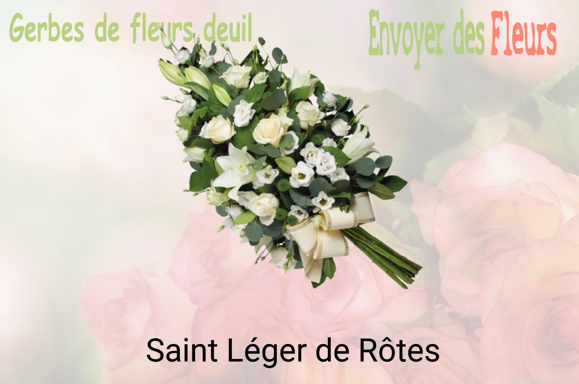 Gerbe de fleurs de deuil livrée à Saint-Léger-de-Rôtes